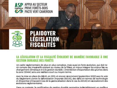 Fiche ASP 3 - Plaidoyer, Législation, Fiscalité