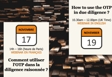 Webinaire WRI : comment utiliser l’OTP dans la diligence raisonnée ?