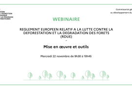 Webinar on the implementation of the EUDR organized by French General Commission for Sustainable Development – in French