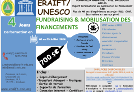 Strengthening capacity in fundraising: ERAIFT tThe École Régionale Post-universitaire d’Aménagement et de gestion intégrés des Forêts et territoires tropicaux (ERAIFT) is organizing a continuing training course on fundraising and rraining in Kinshasa, DRC