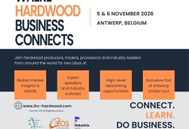 The 2026 International Hardwood Conference will bring together in November the Global Hardwood Industry in Antwerp
