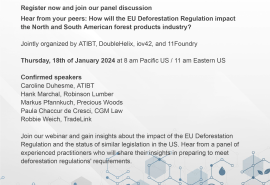 Save the date: a webinar on the impact of the EUDR on the American timber industry