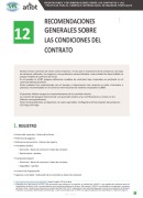 Folleto 12 - Recomendaciones generales sobre las condiciones del contrato