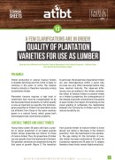 13. Quality of plantation varieties for use as lumber