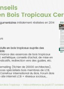 3.1 Présentation des fiches LCB sur l’usage du bois tropical