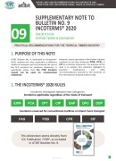 Supplementary note to Bulletin n°9 INCOTERMS ® 2020