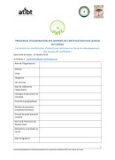 Formulaire de manifestation d'intérêt pour la participation au Forum de développement des normes de certification