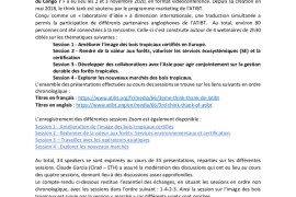 Compte Rendu du 3ème Think Tank de l’ATIBT Visioconférence, 2-3 novembre 2020